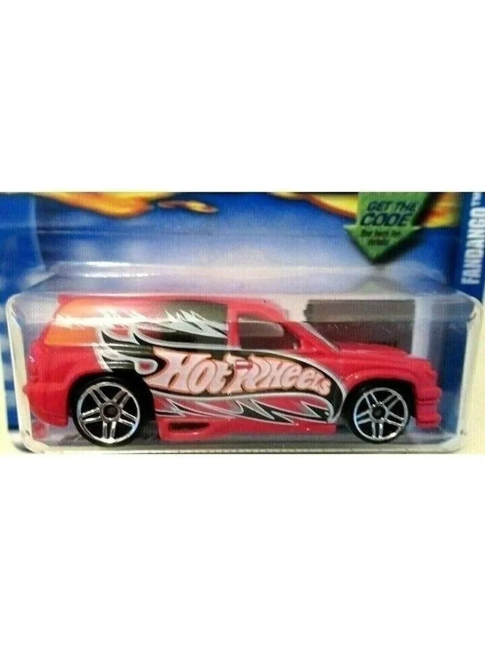 Vintage Die Cast Hot Wheels 2001 Fandango Red Metal Car NISP Factory Print ERROR